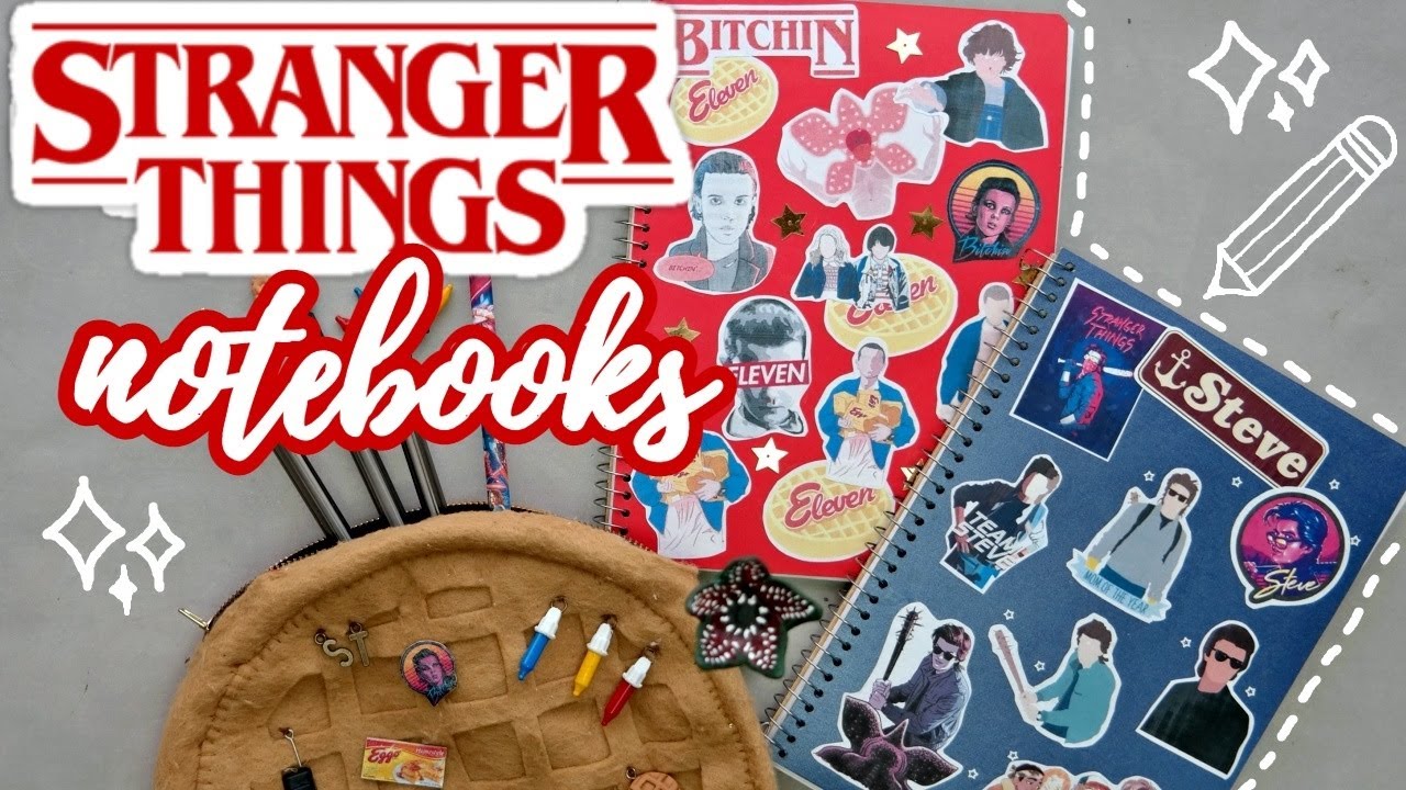 DIY Stranger Things school supplies - original notebooks | fandom tutorials