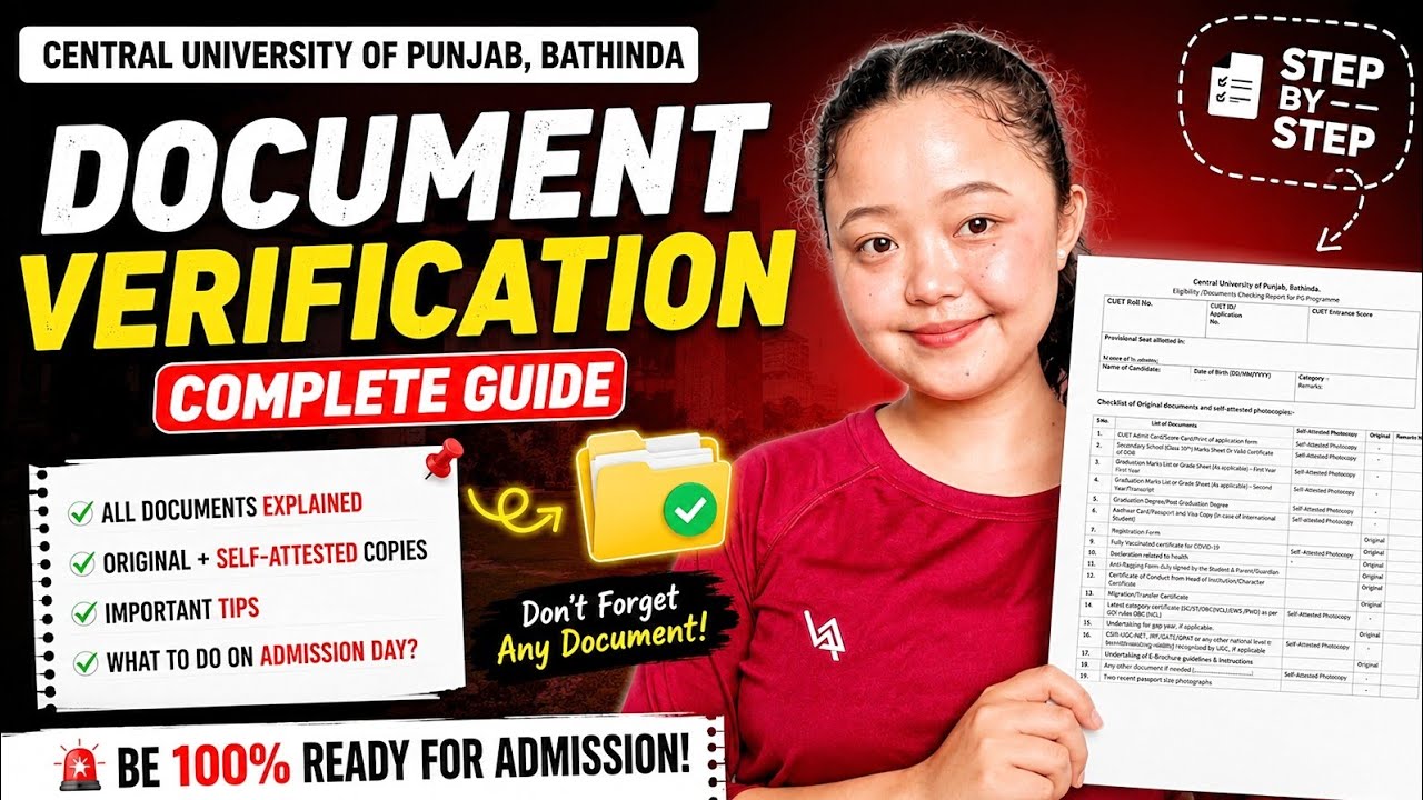 CUPB PG Admission 2026 | Complete Document Verification Process 📄 | Step-by-Step Guide #cupb 
