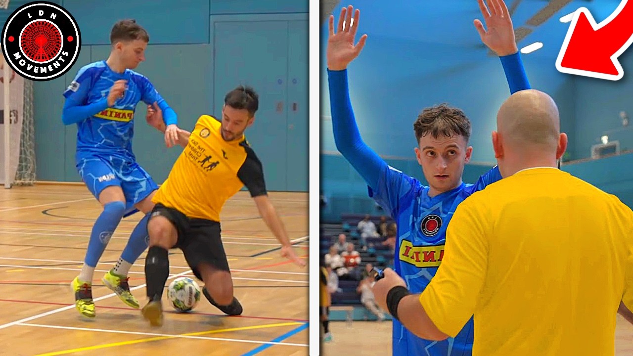 I Played in a PRO FUTSAL MATCH & The REF Got SERIOUS! (Football Skills & Goals)