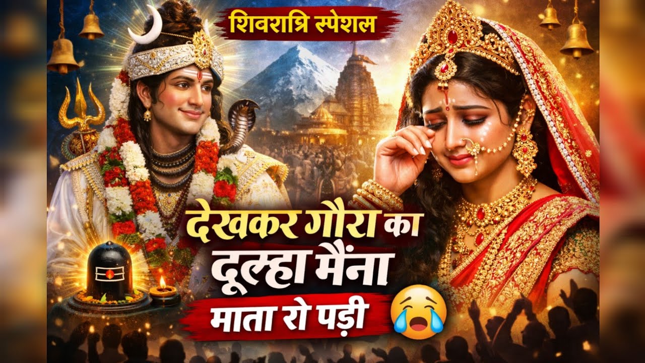  बिल्कुल नया भजन #शिवरात्रि स्पेशल 💐देखकर गौरा का दूल्हा मैंना 🥰💯माता रो पड़ी #bhajan #viral 