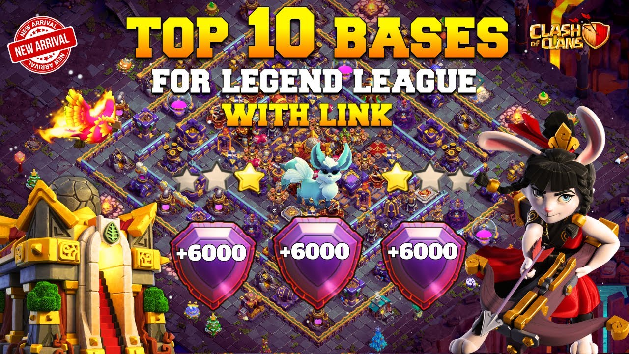Ultimate TH16 Legend League Base Compilation: Top 10 Bases +6000 Trophies! (Base Links Included).
