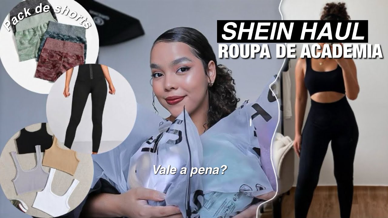 Roupas de academia da Shein 🛍️| provando todas as peças (vale a pena?)