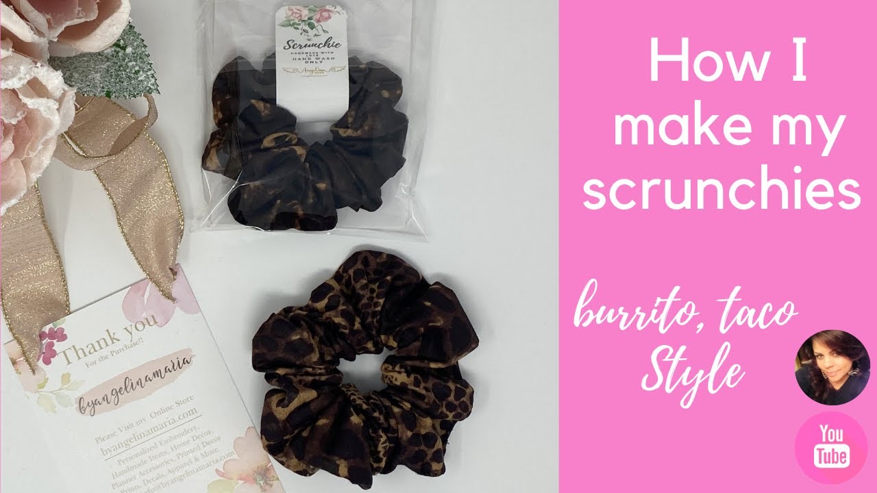 Sewing Scrunchies Burrito or Taco method super fun way to make hair scrunchies I am in Love