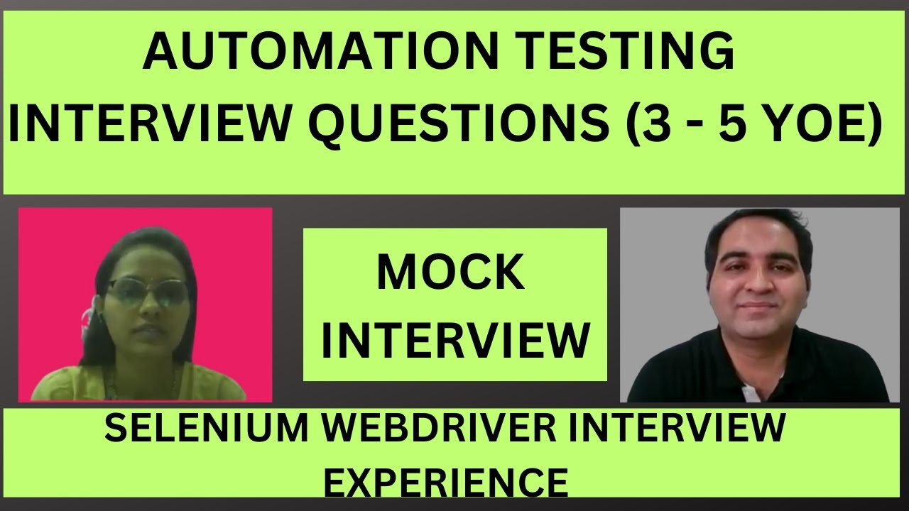 Automation Testing Interview Questions | Java Testing Interview Q&A