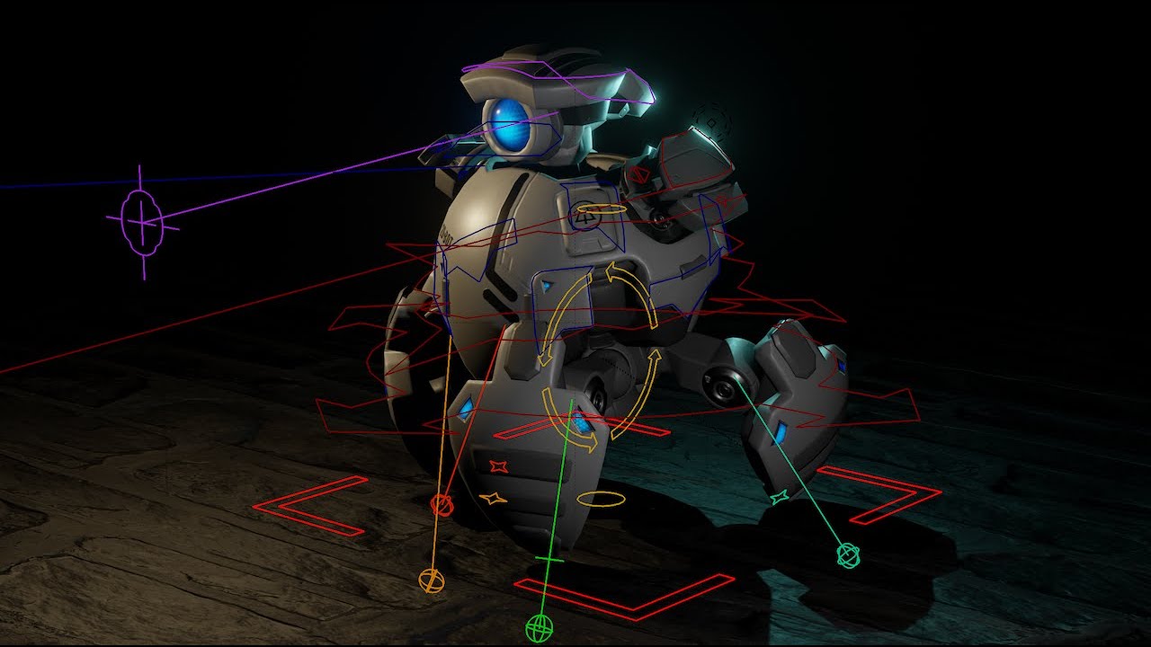 P2D-Bot | Rig/WalkCycle showcase | Blender