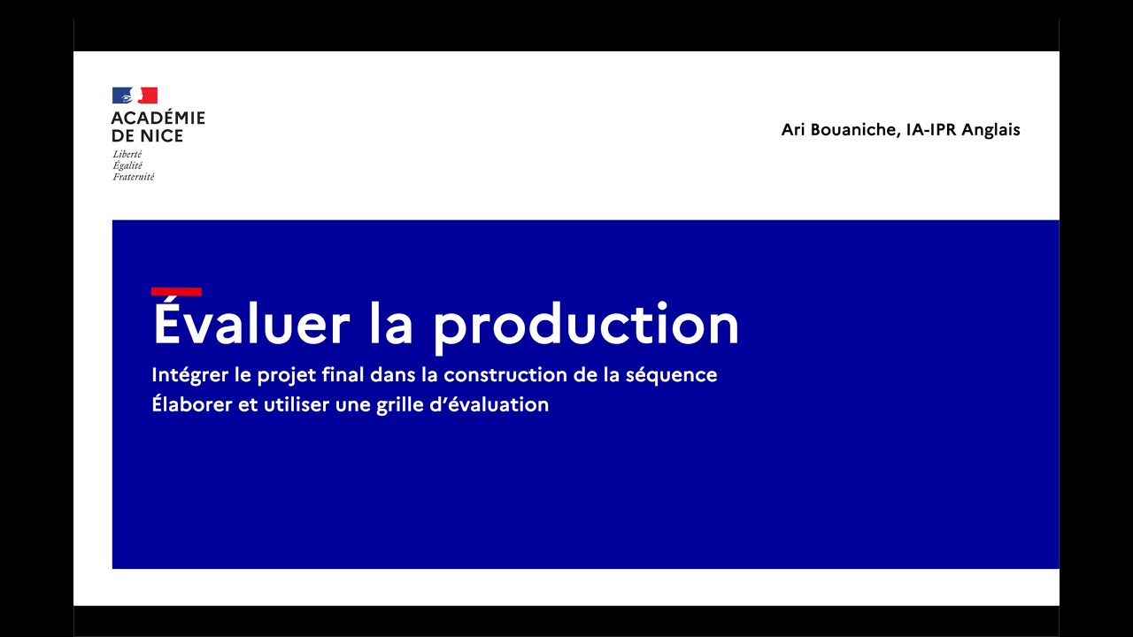 &Eacute;valuer la production