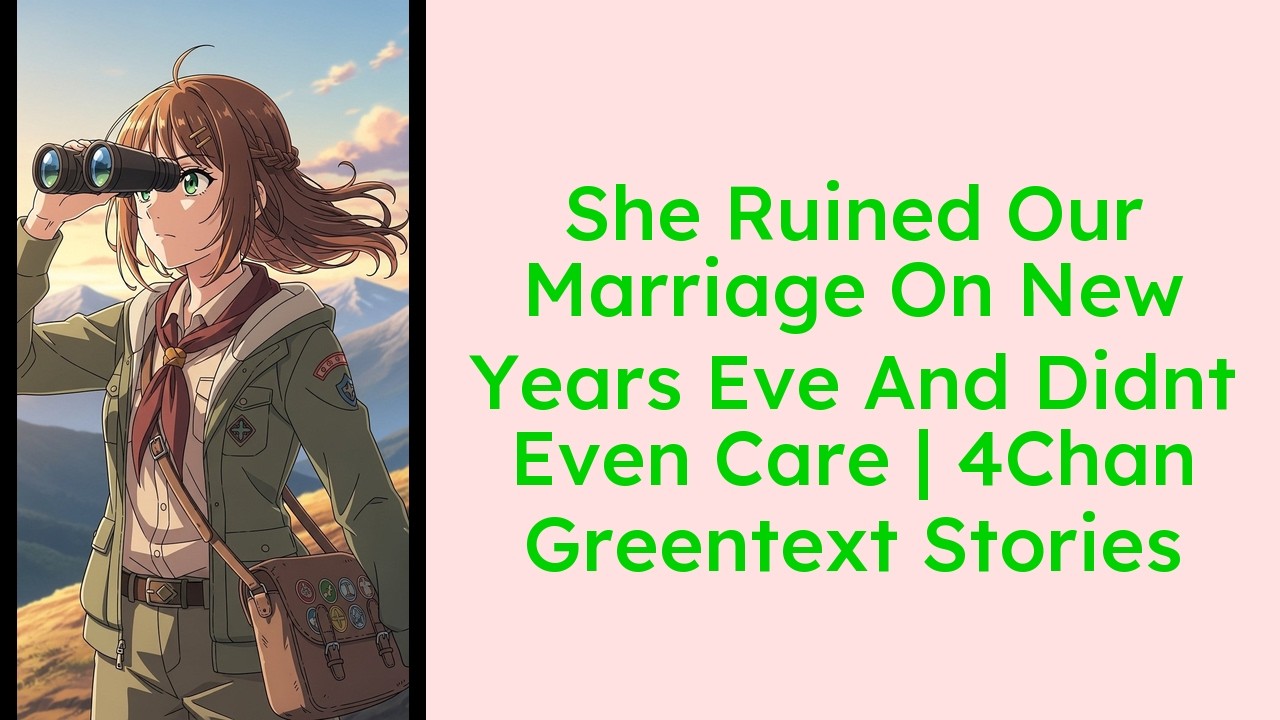 She Ruined Our Marriage On New Years Eve And Didnt Even Care  4Chan Greentext Stories