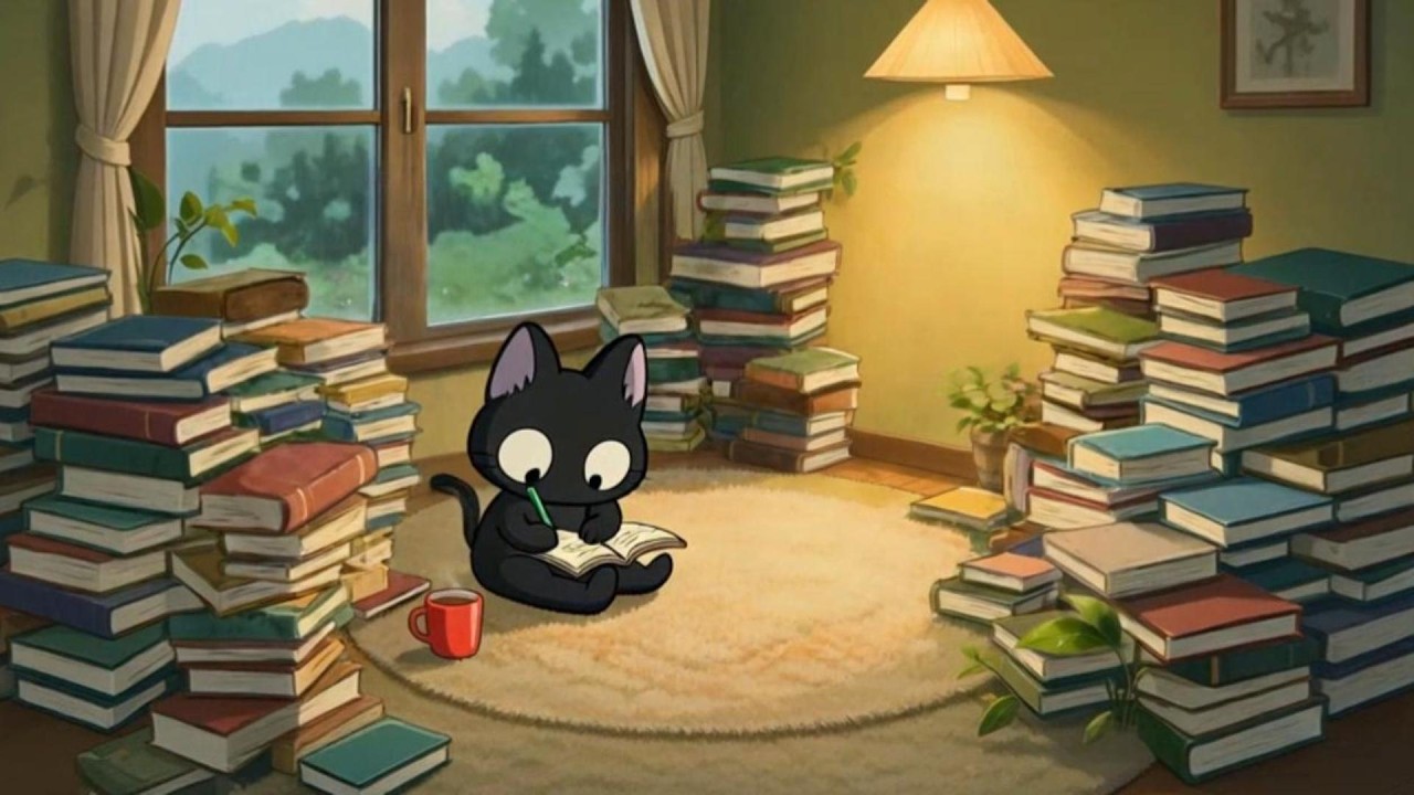 A quiet rainy evening is perfect for writing and deep focus  🌿📚 Cozy Morning Lo fi Jazz for Study