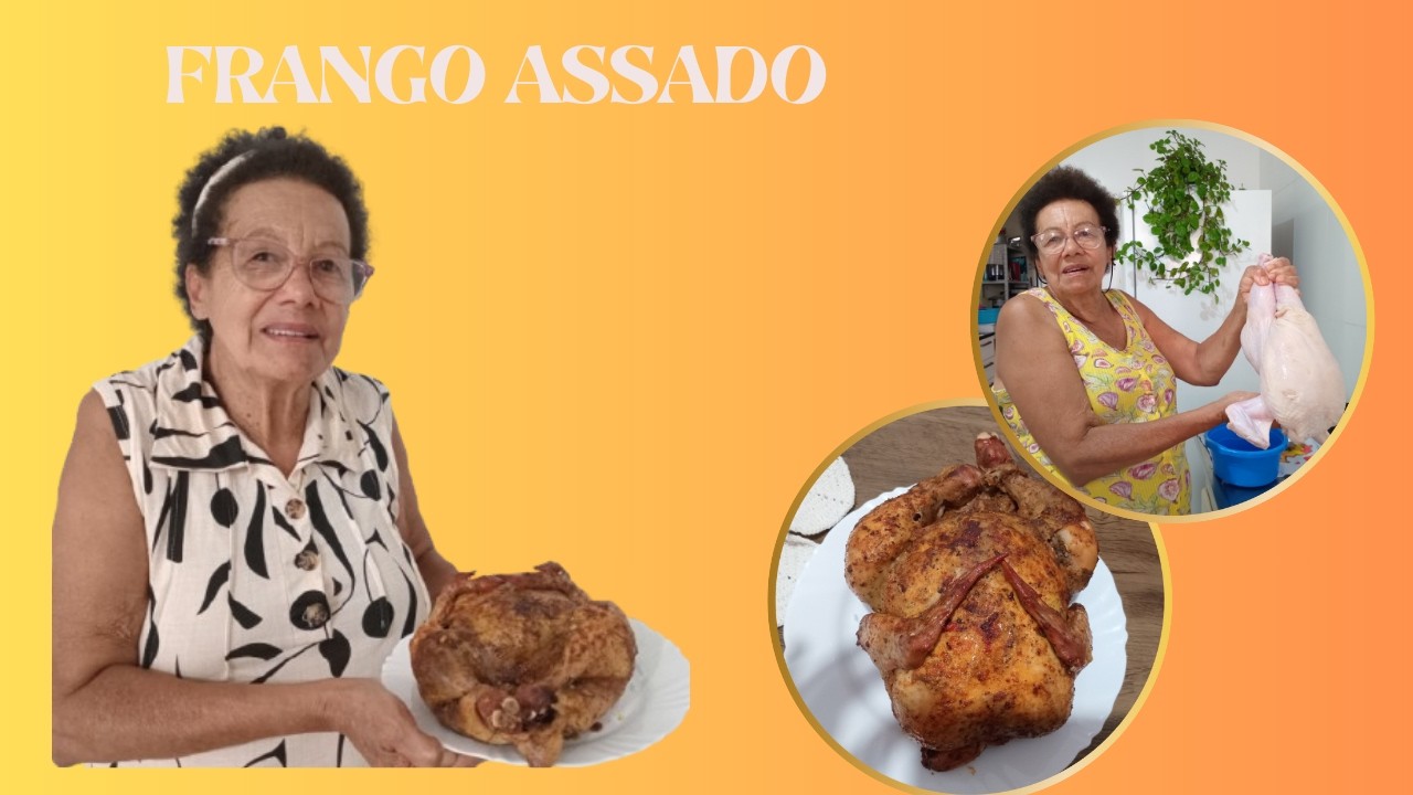 FRANGO ASSADO SULULENTO E BEM TEMPERADO ! VEM VER !