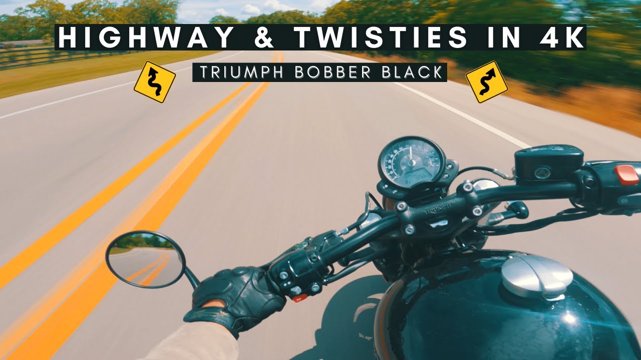 Best Highway Cruiser? | Triumph Bonneville Bobber Black | Highway & Twisties Full Exhaust POV (4K)