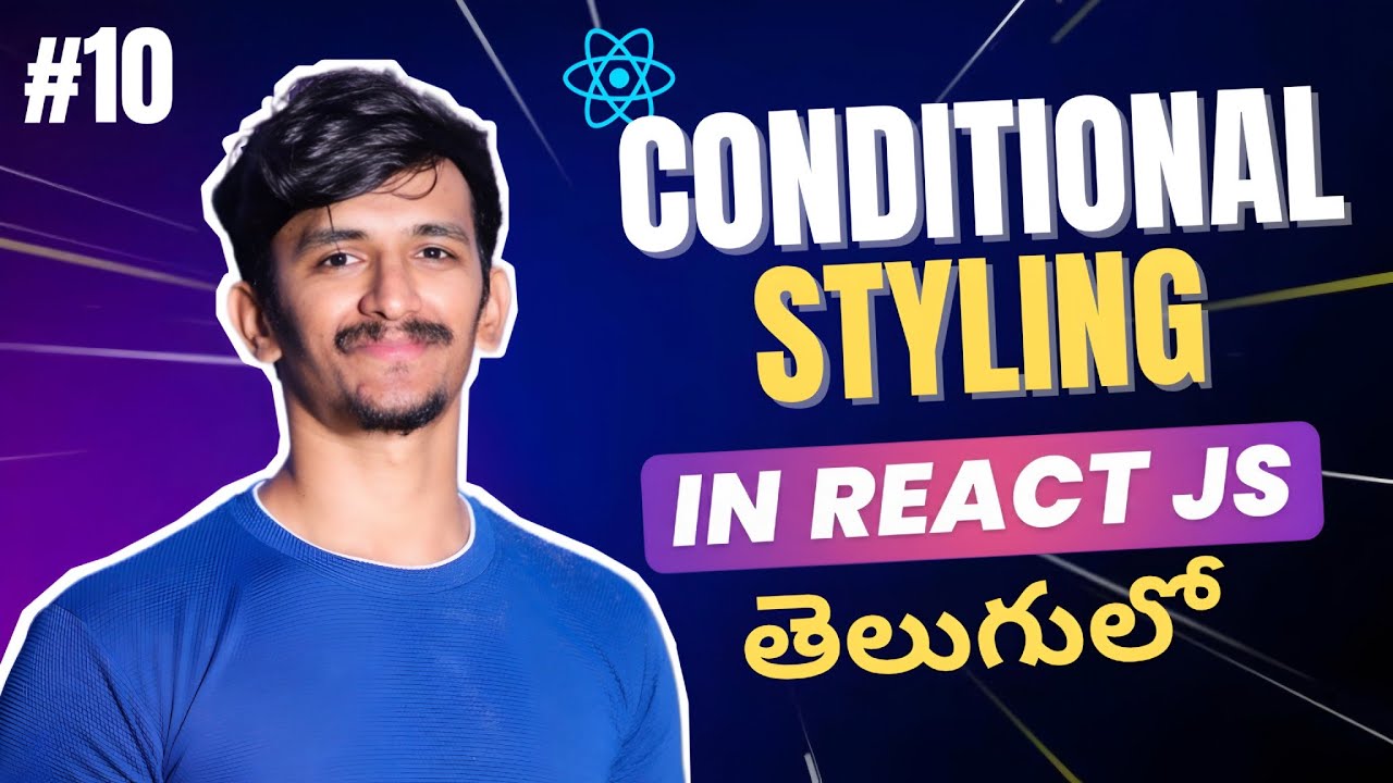 Conditional Styling in React JS in Telugu | className, Inline Styles & Mini Project | Video 10