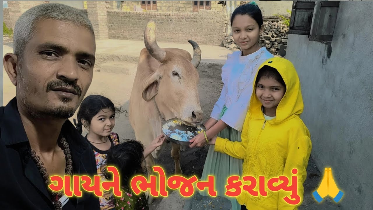 Papa ne Thali Dharine Gay ne Bhojan Karavyu 🙏| Aaj na Vlog ma Juo Amari Sundar Dincharya