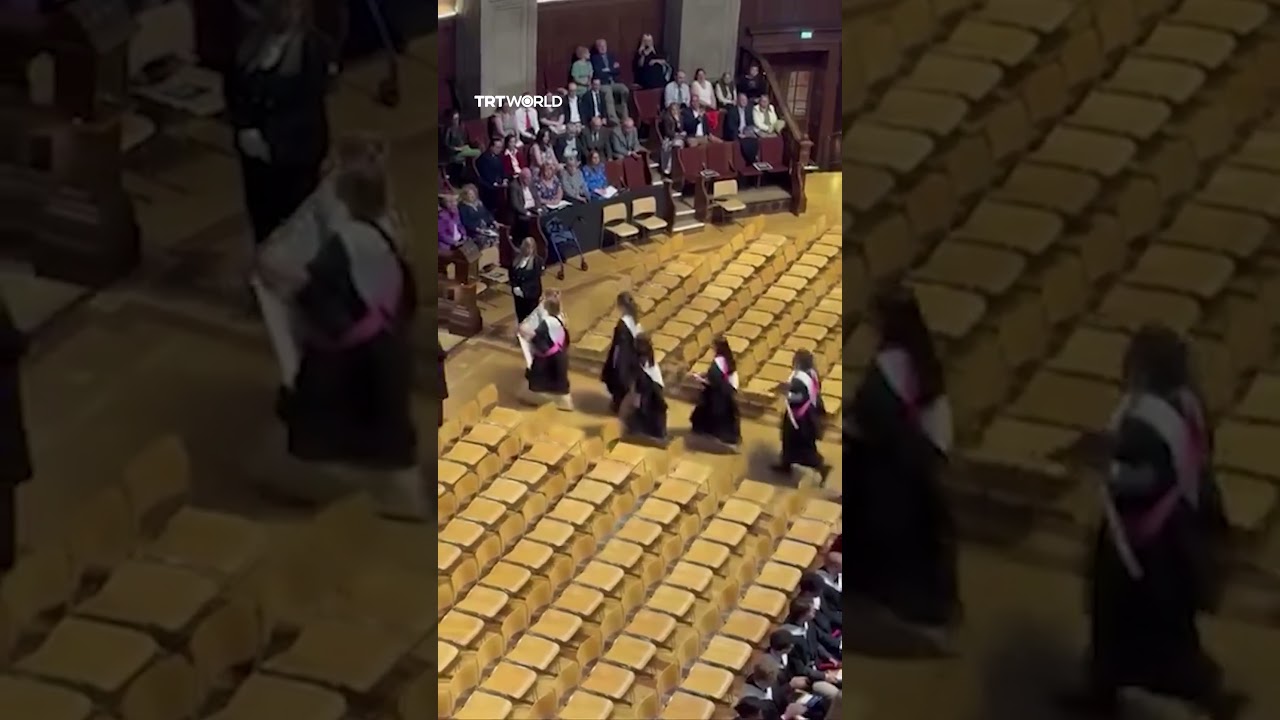 Edinburgh University students walk out of graduation to protest Israel ties