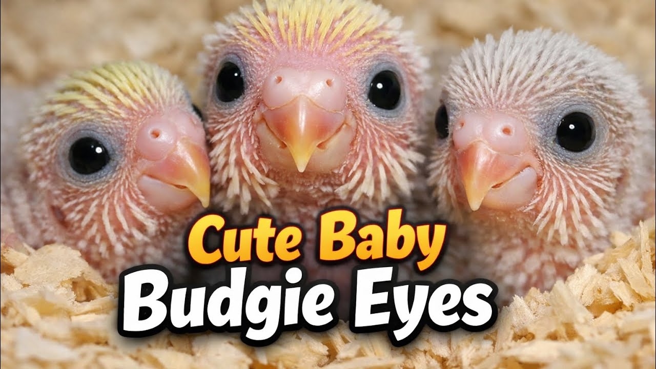 چشای گرد جوجه مرغ عشقام ونگا بامزشون بهمCute Round Eyes of My Baby Budgies,Their Adorable Look at Me