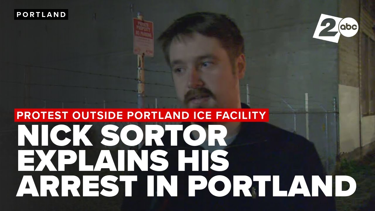 Conservative influencer Nick Sortor describes arrest outside Portland ICE facility