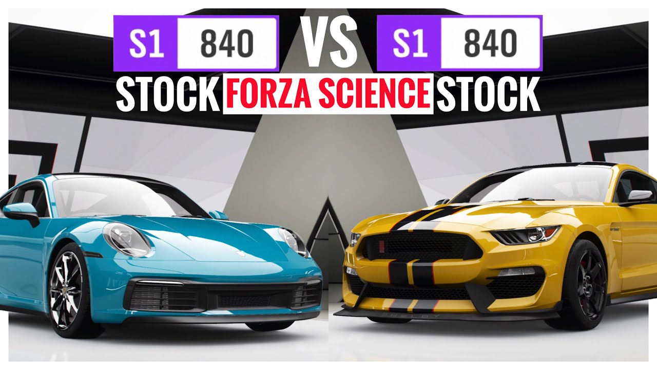 Forza Horizon 4 Forza PI Science : 911 Carrera S vs Shelby GT350R |&nbsp;Stock vs Stock Car [4K]