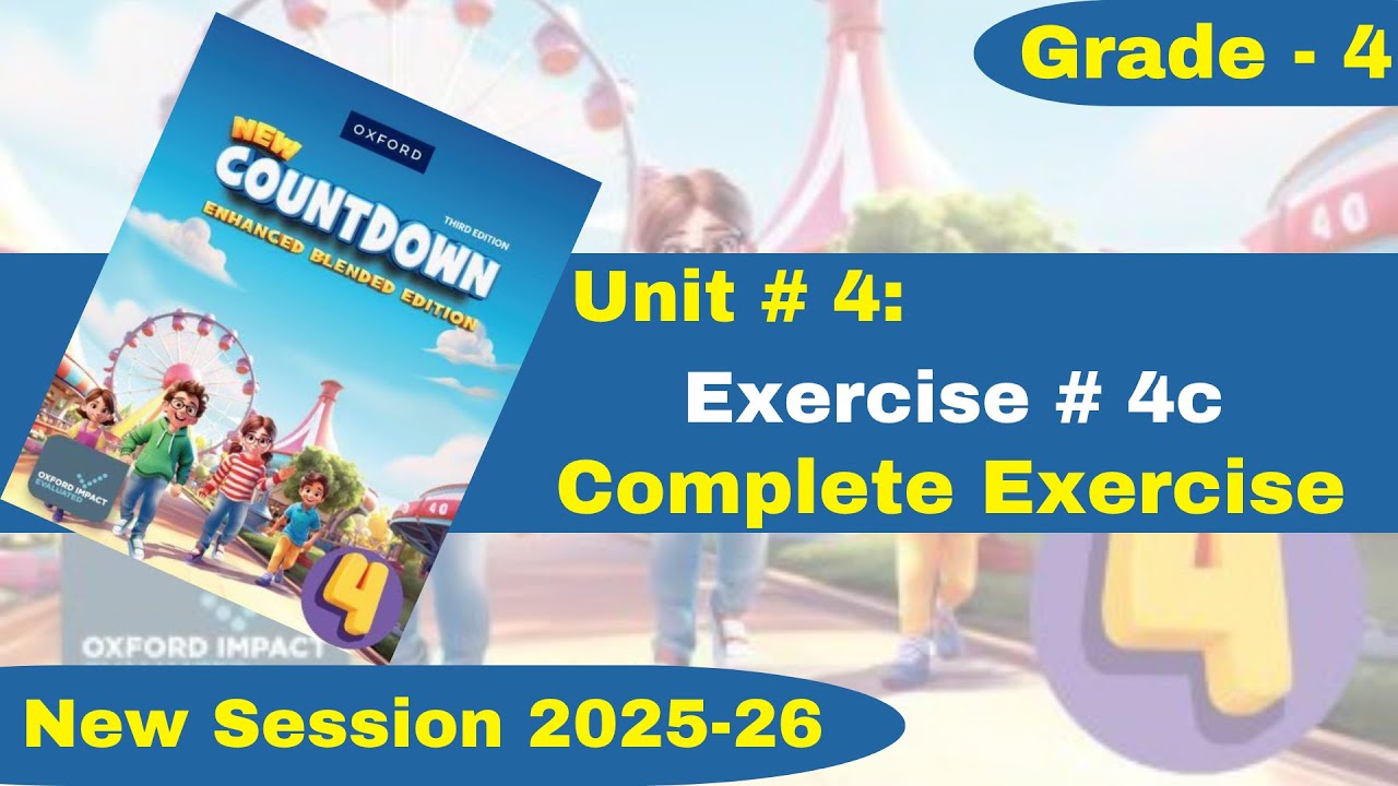Exercise 4c | Grade 4 | Oxford New Countdown | @iqrazahra269