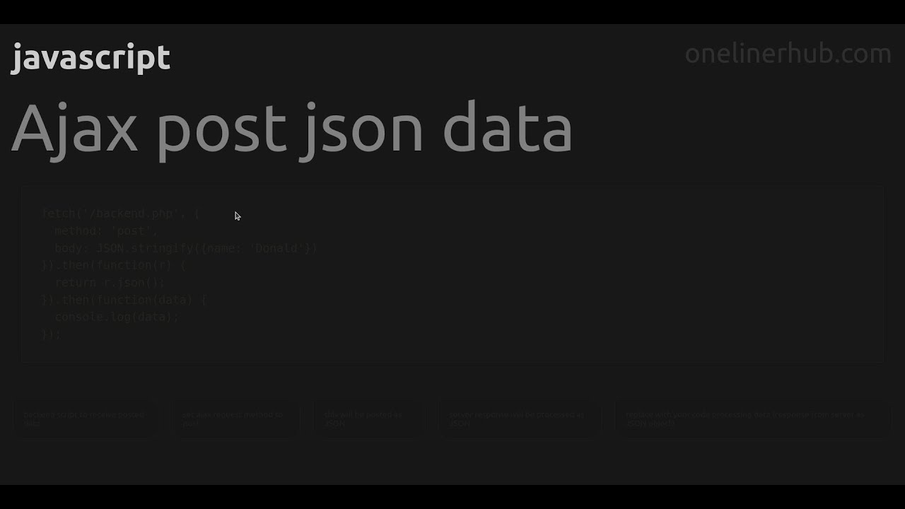Ajax post json data