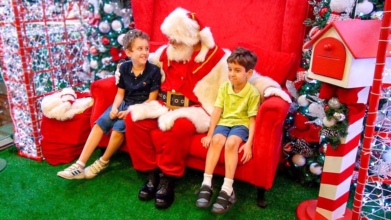 PAPAI NOEL no PARQUINHO com TRENZINHO PARA CRIANÇAS