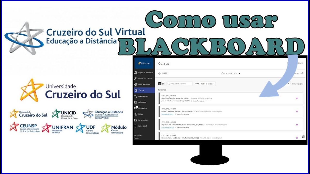Como Usar Plataforma Cruzeiro do Sul EAD Blackboard