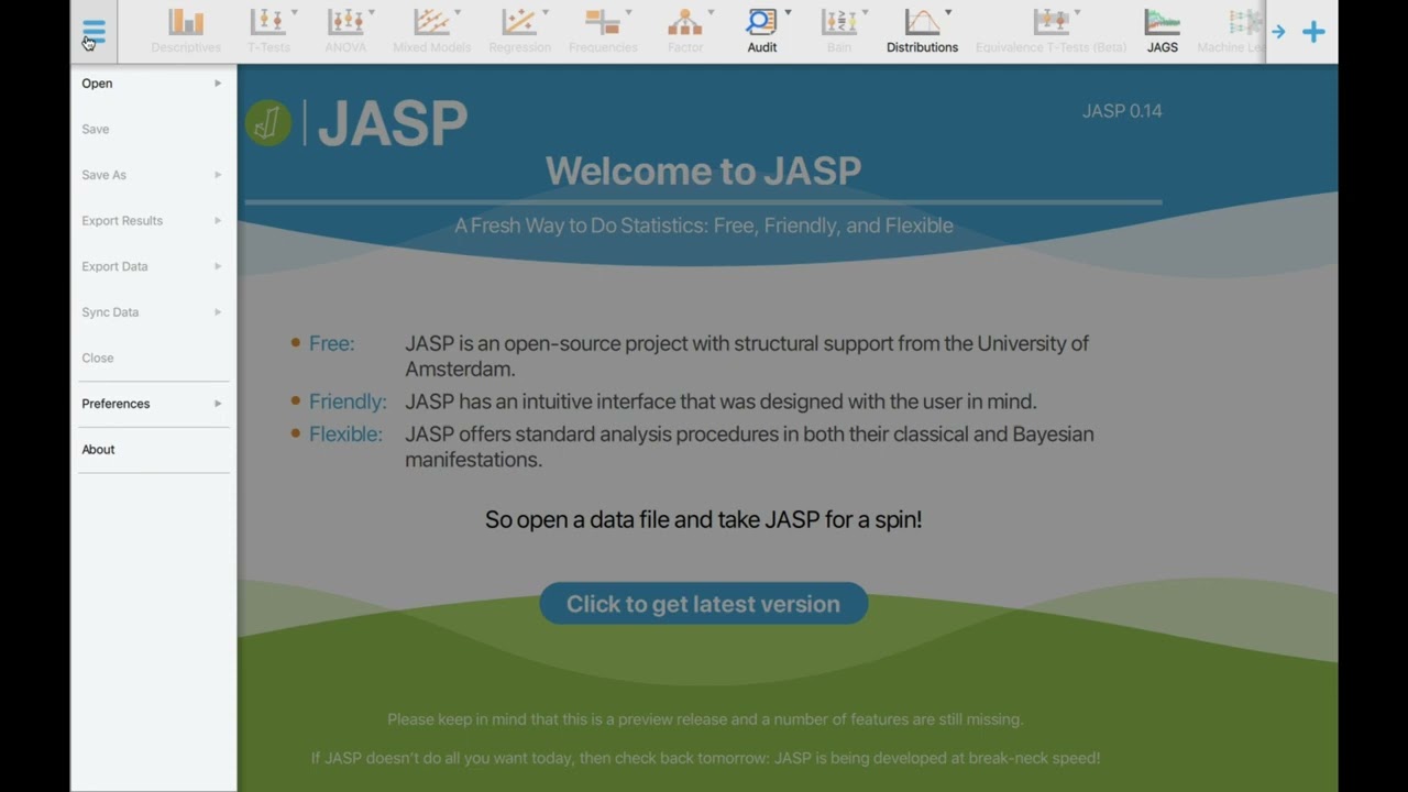 BINARY LOGISTIC REGRESSION   USING JASP SOFTWARE