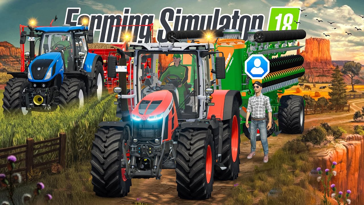 Картофель и большая сеялка в FS18 | Мультиплеер FS18 | Покадровая съёмка |
