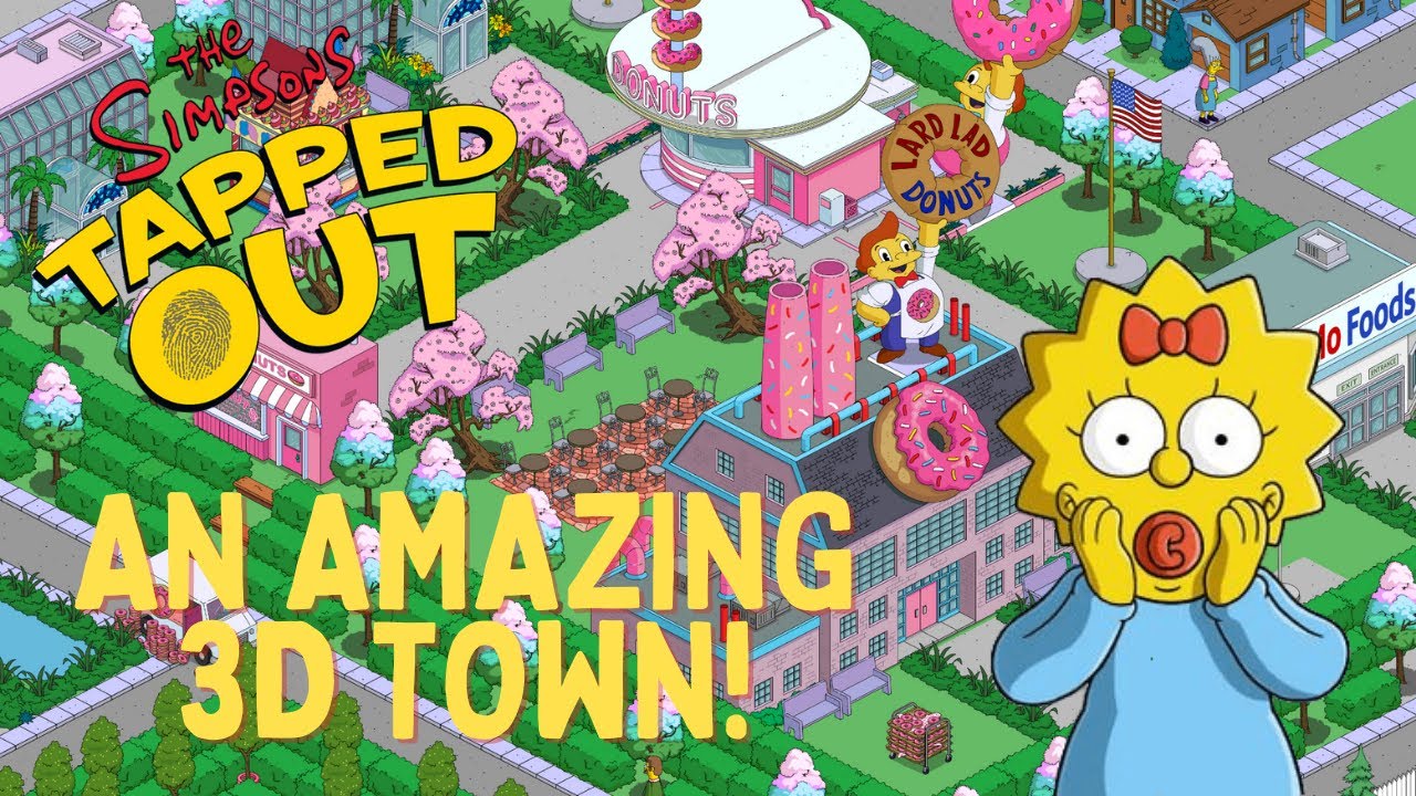 The Most Amazing 3D Town in The Simpsons Tapped Out!