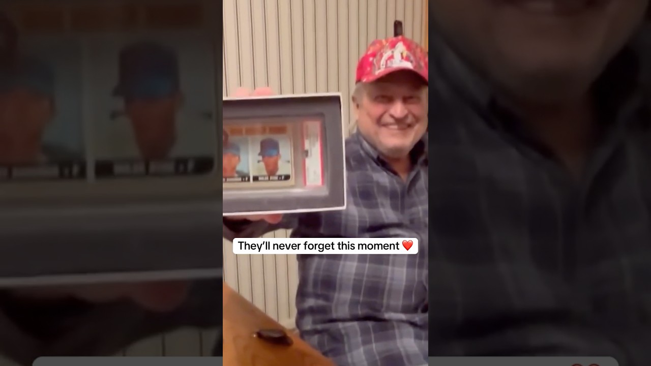 Dad finds ICONIC rookie card with his son 🥹❤️ Look at that reaction!!