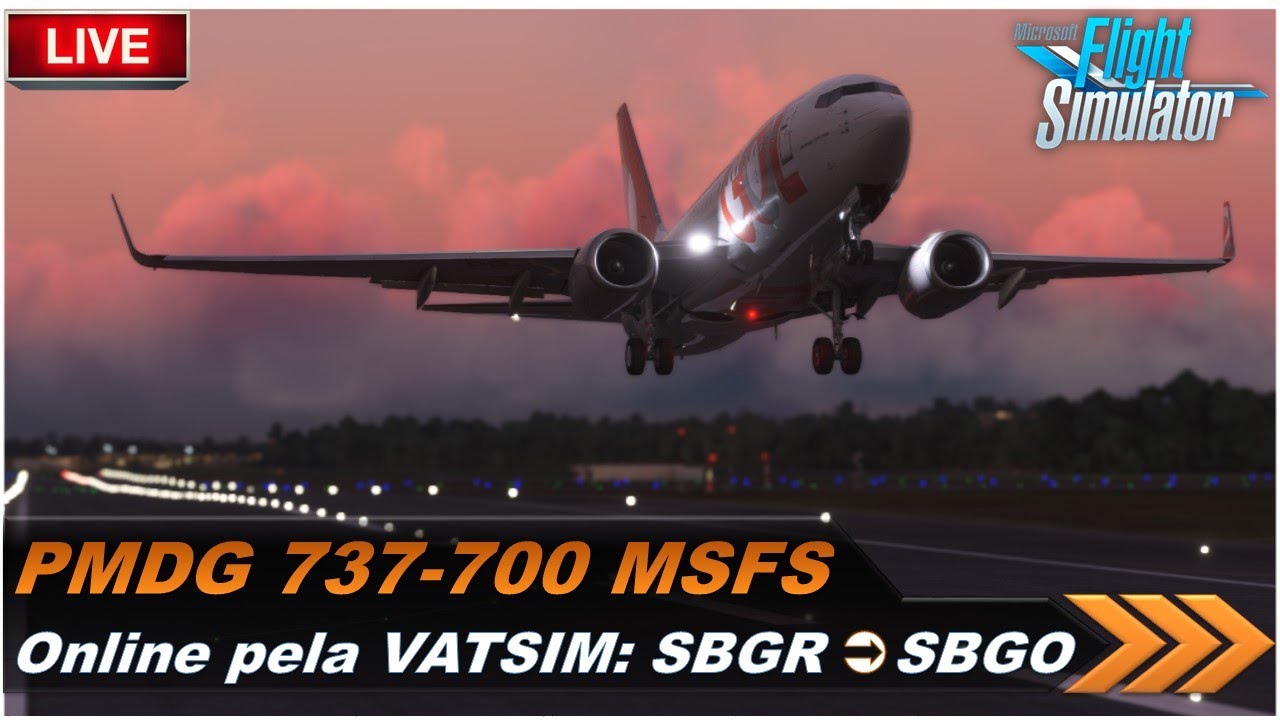 🔴 FS2020 - PMDG 737 GOL: Guarulhos ➡ Goi&acirc;nia / VATSIM FULL FLIGHT