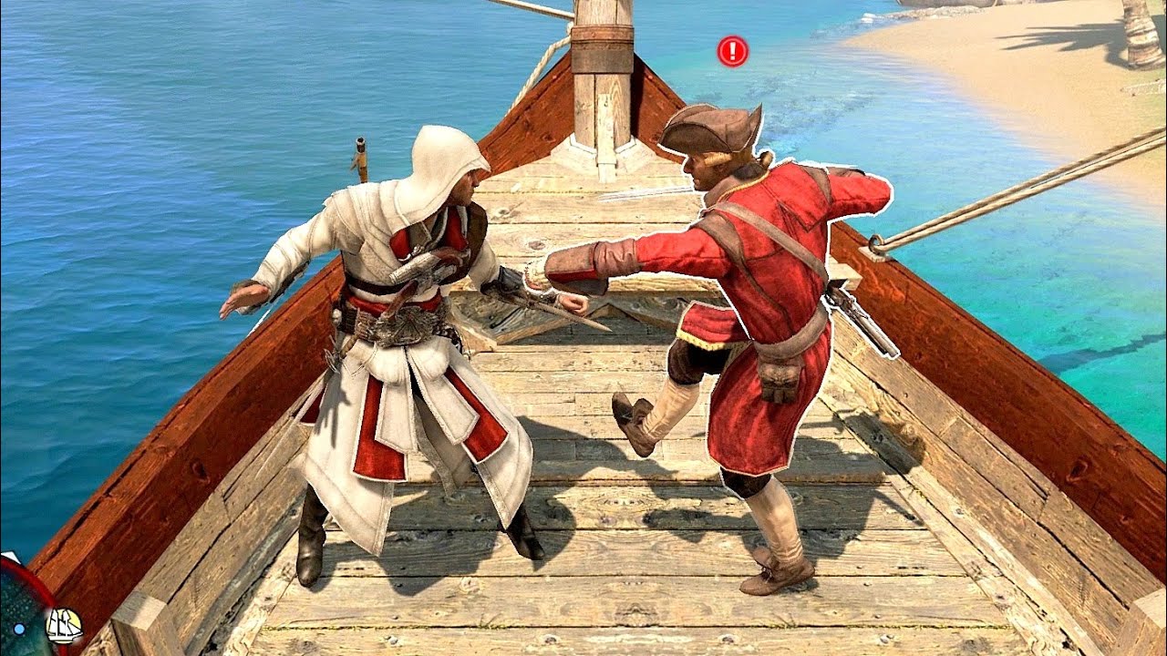Assassin's Creed 4 Black Flag Advanced Fast Paced Combat with Ezio`s Outfit PC Gameplay