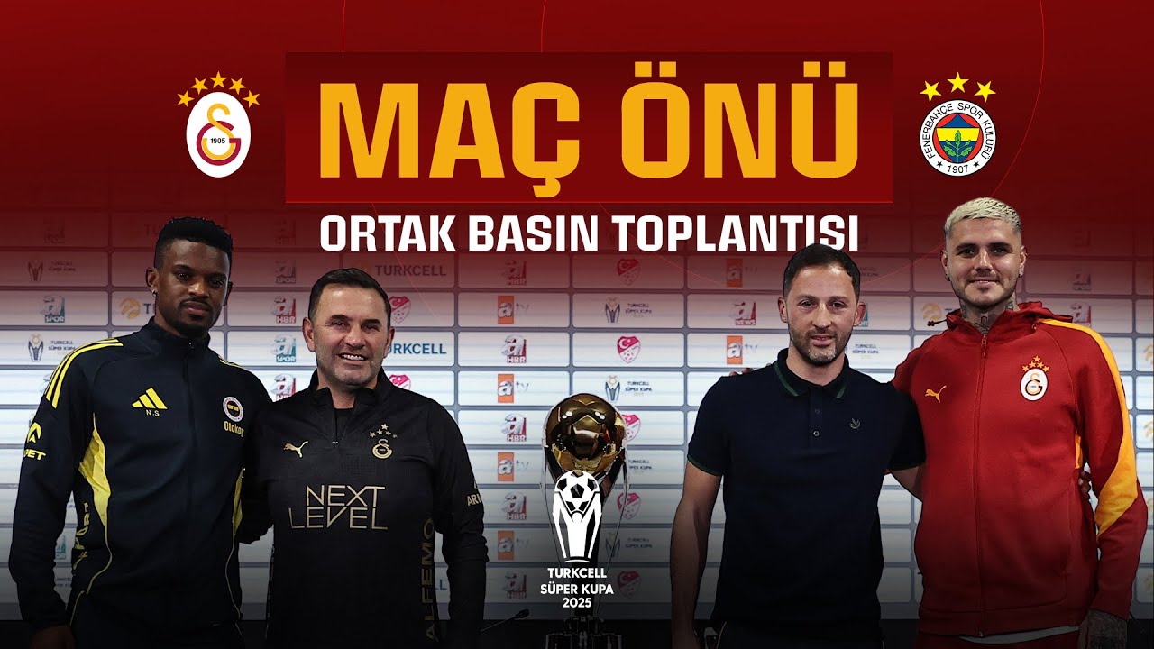 🔴 Teknik direkt&ouml;r&uuml;m&uuml;z Okan Buruk ve kaptan Mauro Icardi&rsquo;nin, Fenerbah&ccedil;e ile ortak basın toplantısı