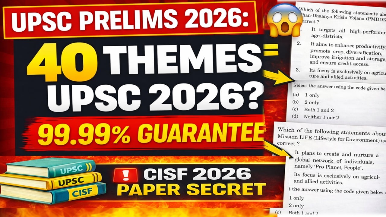 UPSC Prelims 2026: 40 High Probability Themes from CISF AC LDCE 2026