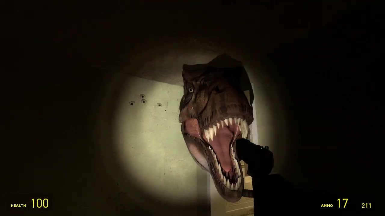 T Rex Chase through neighbourhood gmod