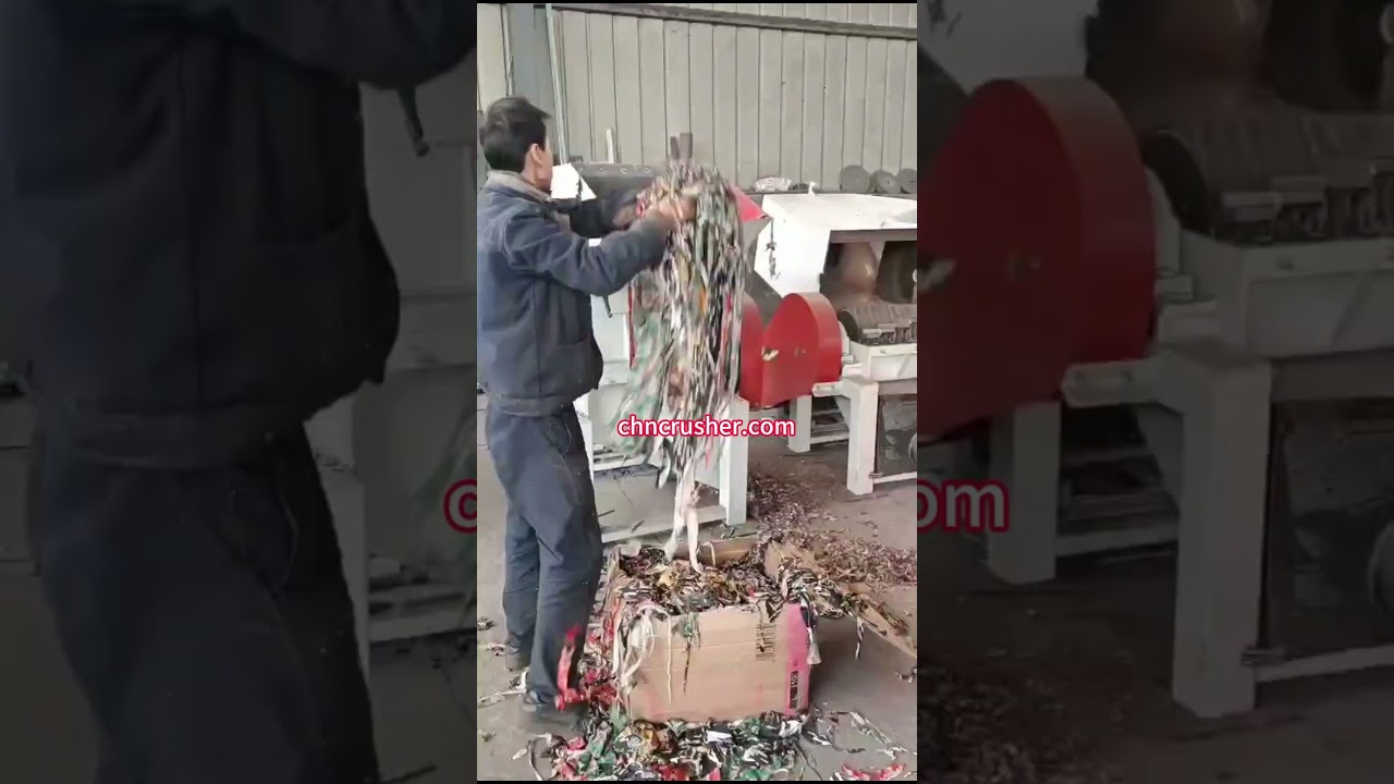 Manufacturer of fabric shredders, leather shredders, waste fabric shredders