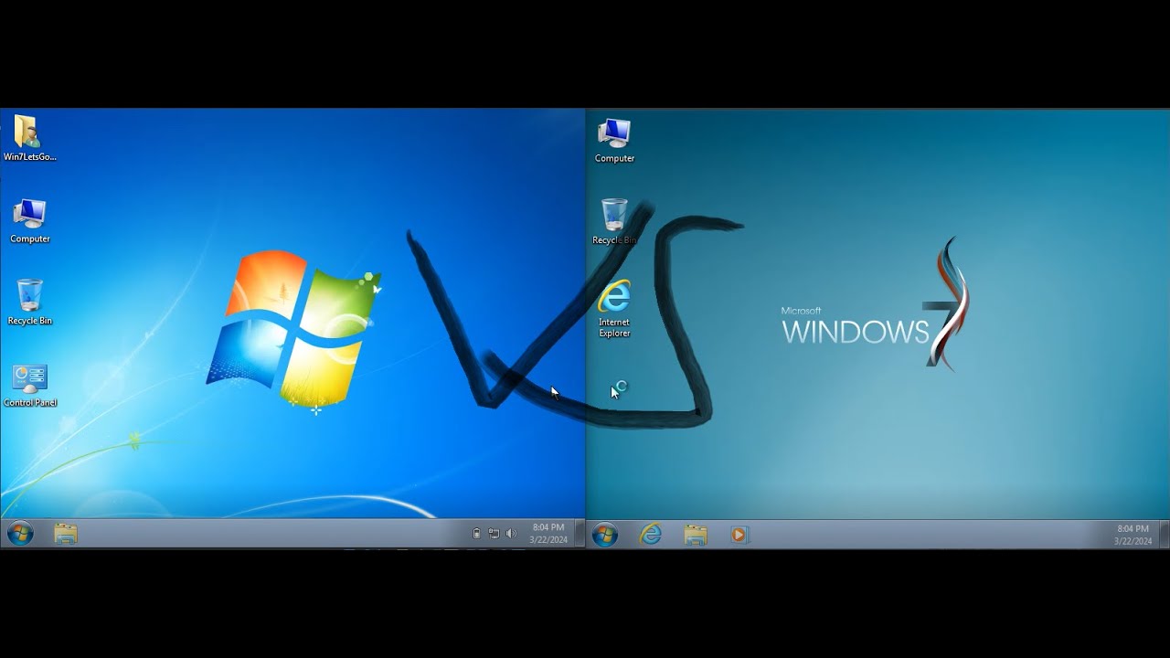 Windows 7 Lite By Lets Go Windows Vs Windows 7 Lite By Khatmau_sr