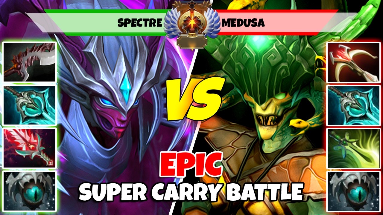 SPECTRE (Кэрри) против MEDUSA (Кэрри) - Эпическая битва игроков Dota 2 божественного ранга - Z Do...