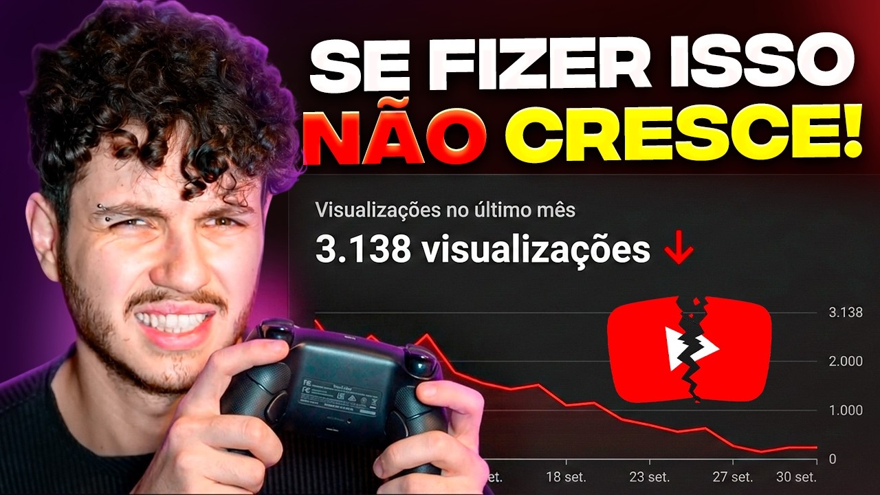 6 ERROS QUE CANAIS GAMERS COMETEM E NÃO CRESCEM NO YOUTUBE!