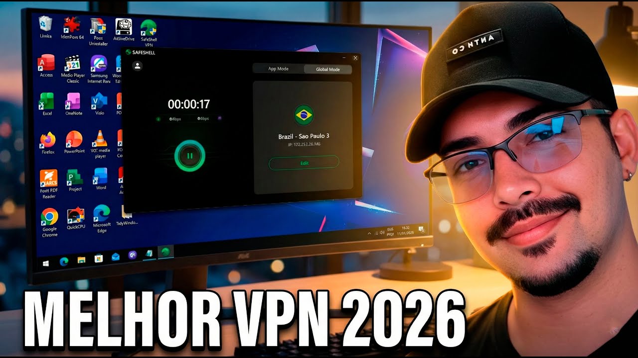 A MELHOR VPN PARA PC EM 2026! 🏆 (Rápida, Segura e Muda Região)