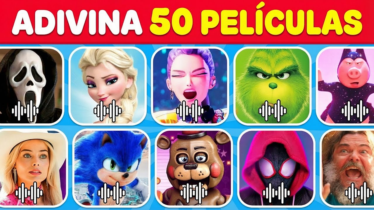 Adivina la PELÍCULA por la CANCIÓN y los EMOJIS 🎙️🌈🎶 Stranger Things, KPop, Stitch, Minecraft