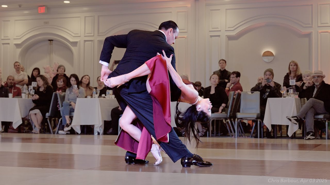Andres Bravo & Carolina Balmaseda in the 2025 SoCal Tango Championship Tango Escenario Finals