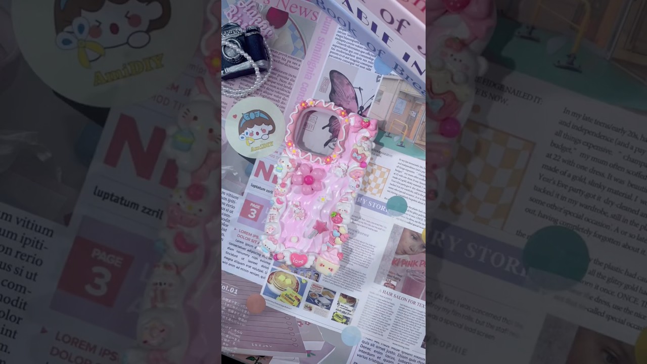 ASMR making Phone Case#diy #phonecases #fyp #decoden #pink #cute #handmade #asmr #fypage #foryou