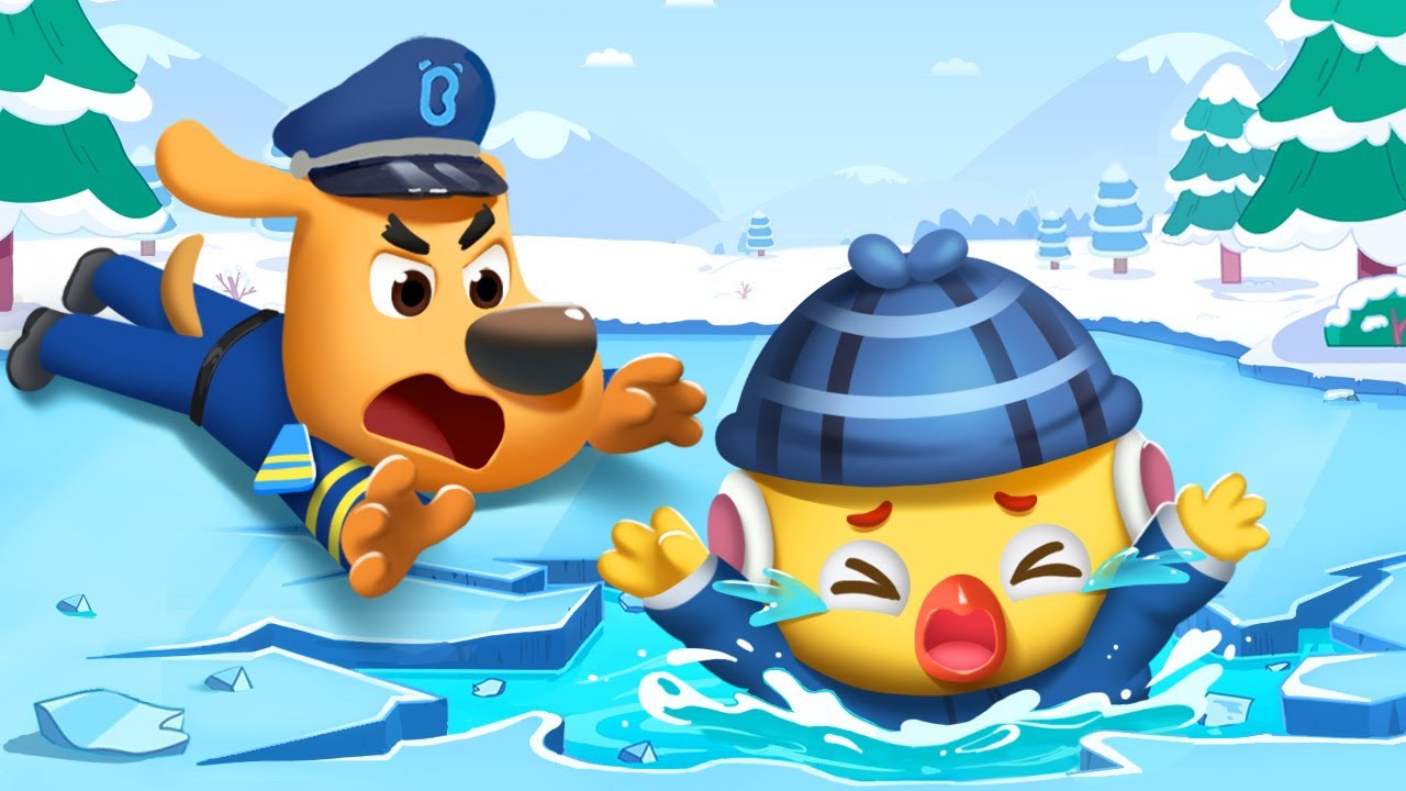 Ice Skating Safety | Safety Cartoon | Sheriff Labrador | Cartoon for Kids | BabyBus