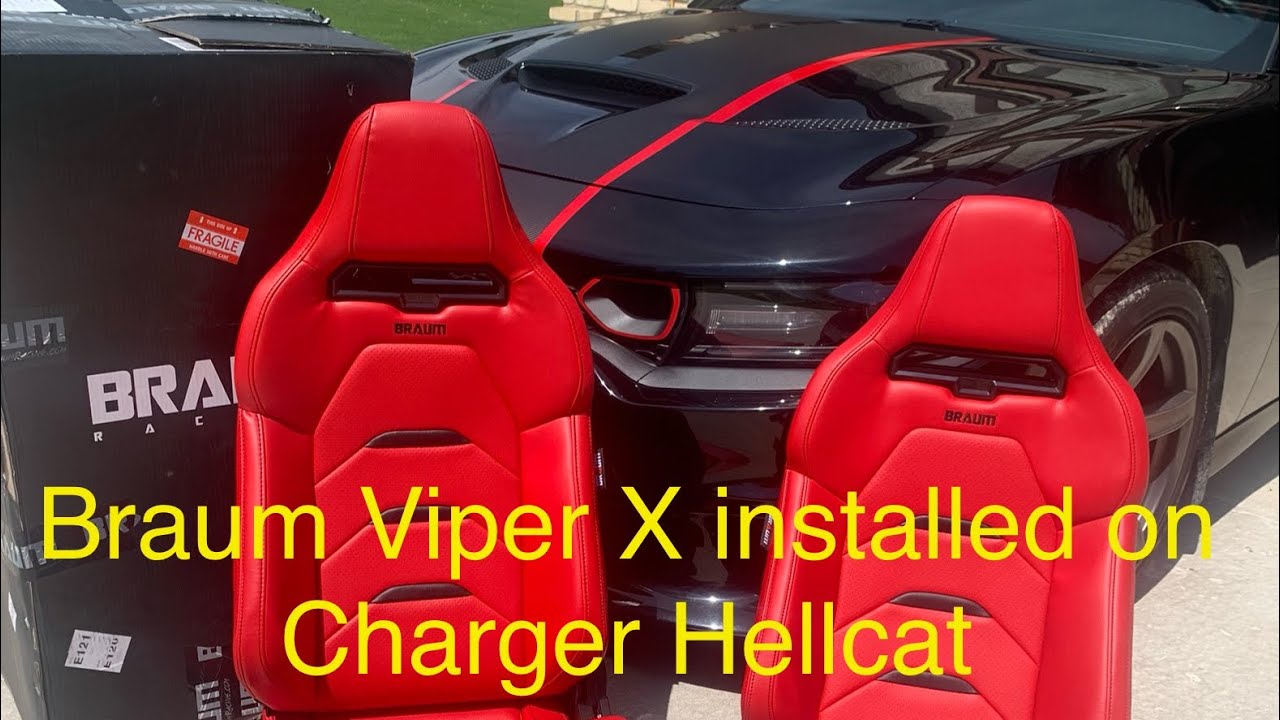 Braum Viper X race seats installed on 2019 Chargers Hellcat