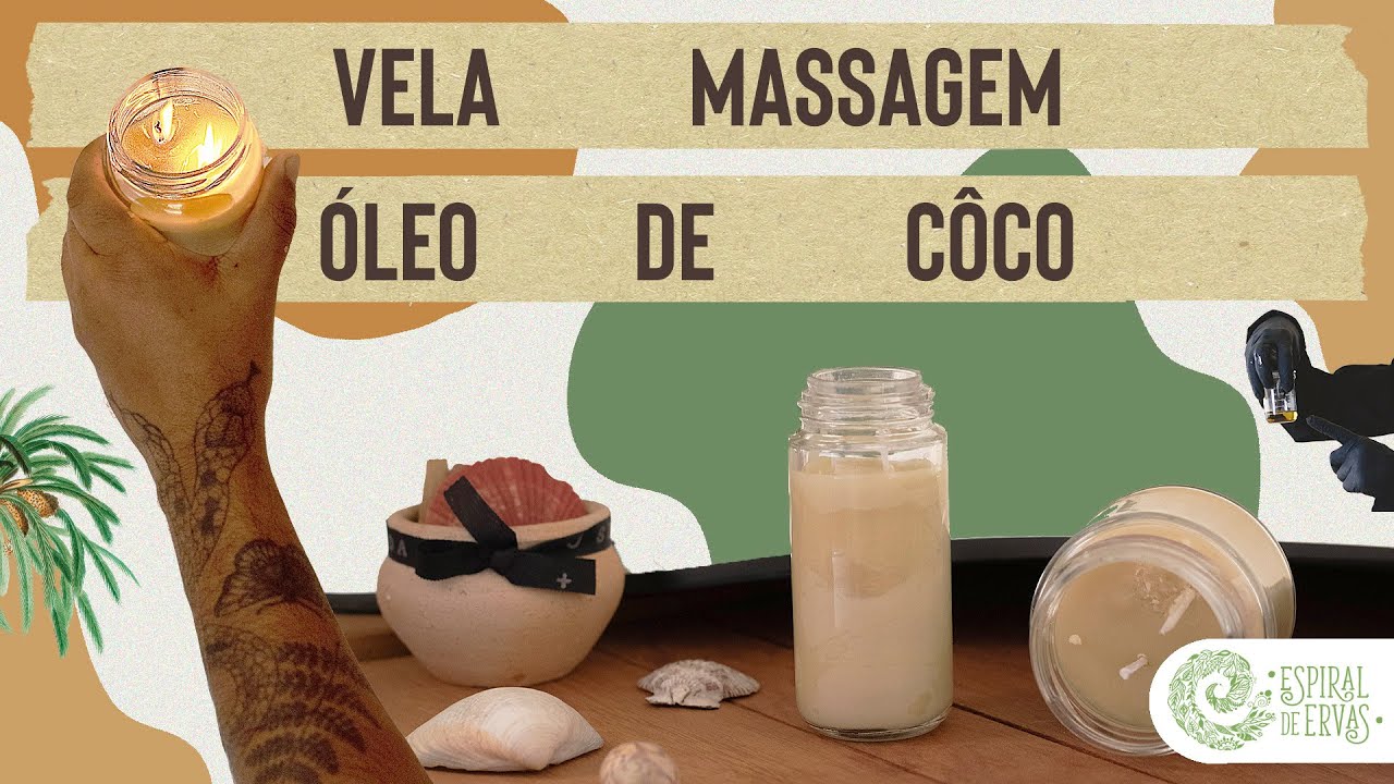 VELA PARA MASSAGEM Vegana com apenas 3 ingredientes