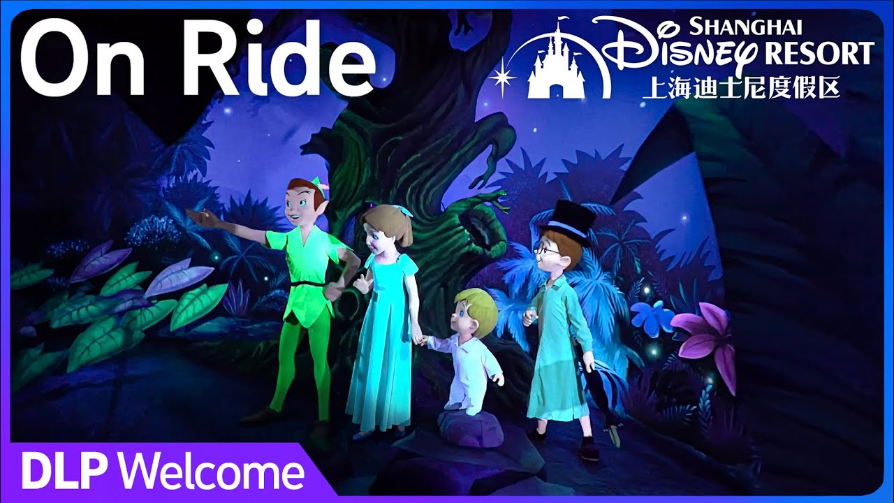 [4K EXTREME LOW LIGHT] Peter Pan's Flight - ON RIDE - Shanghai Disneyland