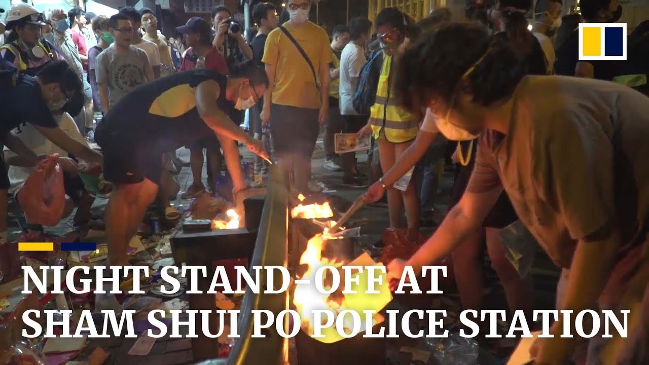 Hong Kong police fire tear gas at Sham Shui Po protesters