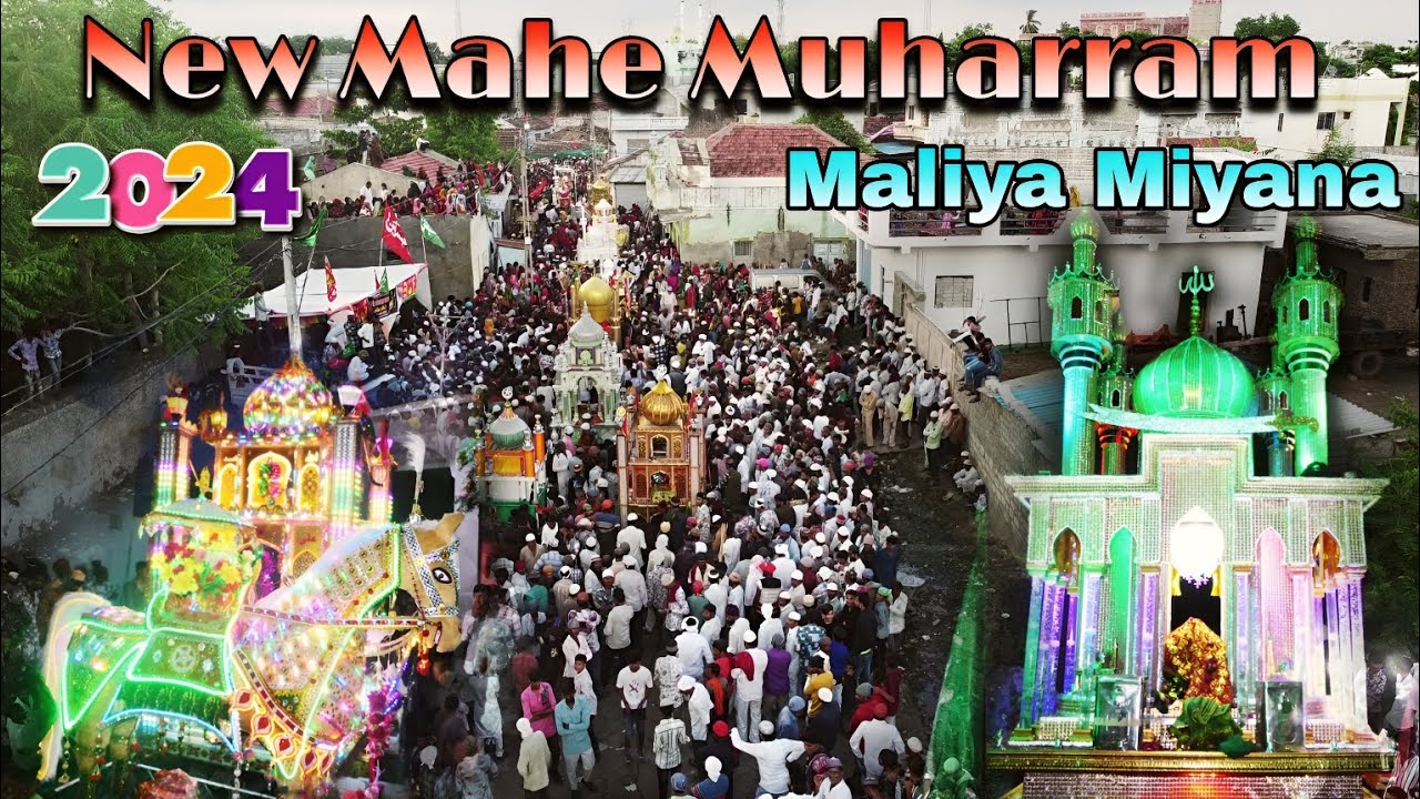 New Mahe Muharram Maliya Miyana 2024 || મોહરમ કે તાજીયા કે ઝુલુસ ડ્રોન શુટ માળીયા મીયાણા 🔥