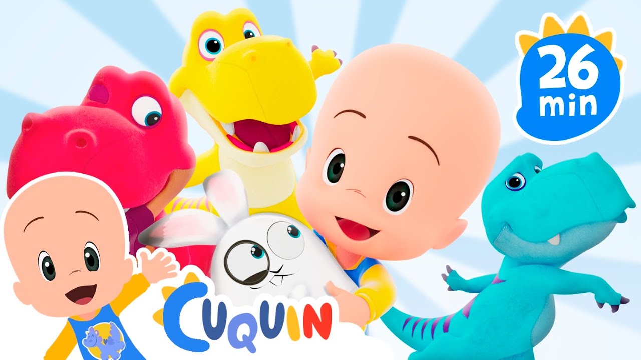 El Dinosaurio de colores de Cuquín | Cubos, conejos y formas