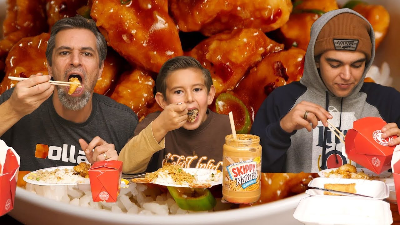 Panda Express Mukbang Peanut Butter Challenge | Josh Darnit