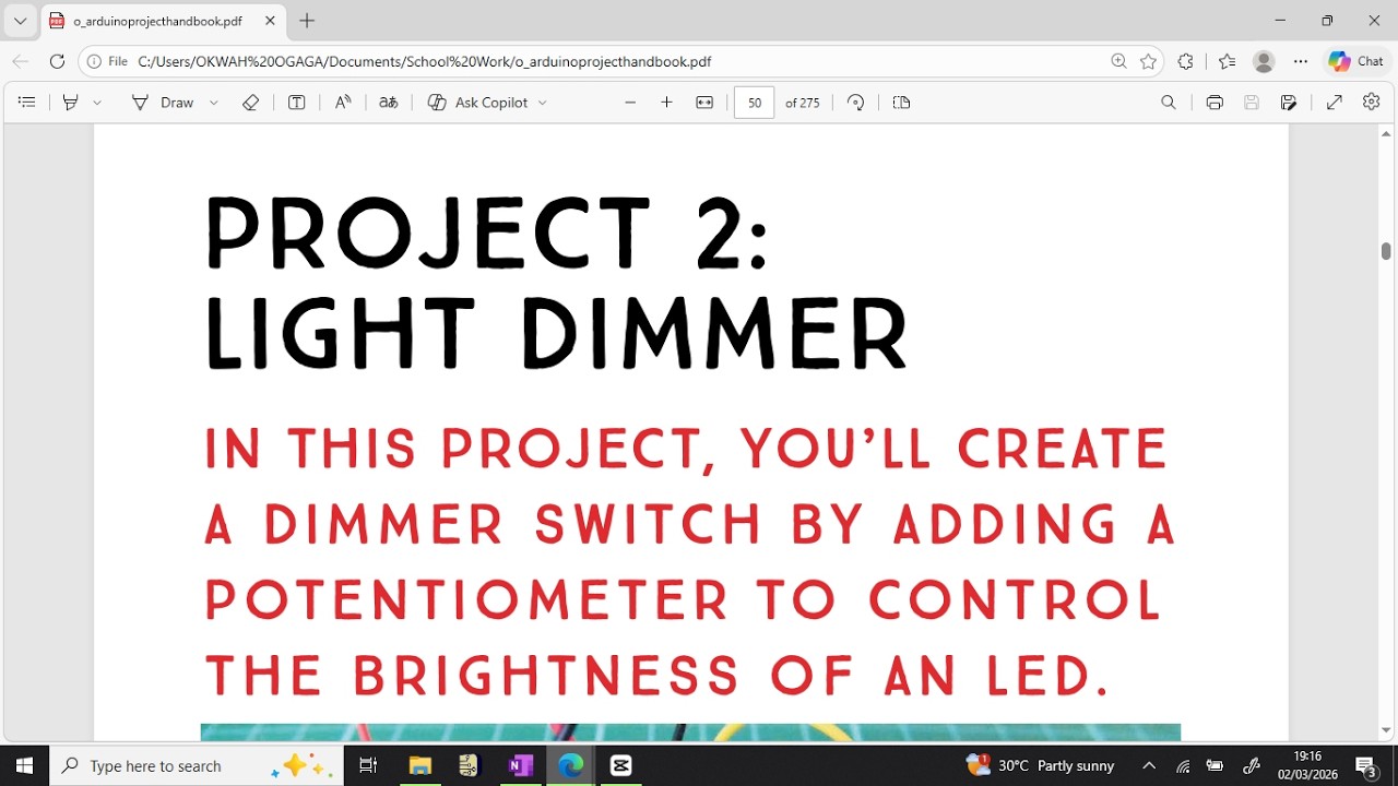 Project 2: Light Dimmer | Arduino Project Handbook